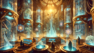 Futuristic Day Trading in a Biomechanical Hub